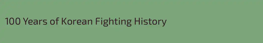100 Years of Korean Fighting History